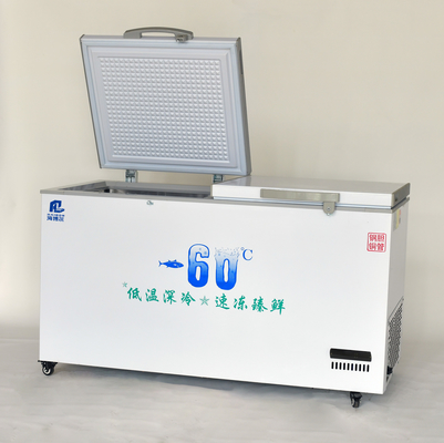 178L-1580L 큰 용량 깊은 수평 해산물 초저 가슴 수평 냉장고